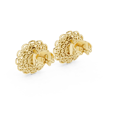 Floral Halo Lab-Grown Diamond Stud Earrings