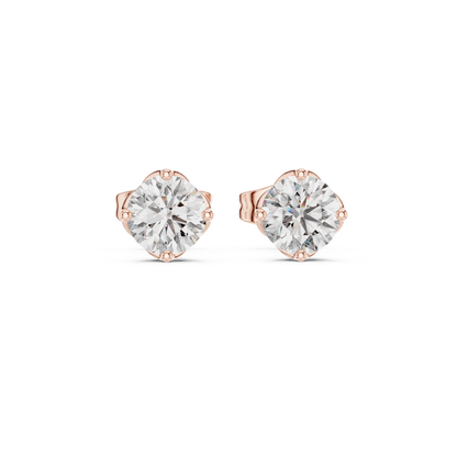 Classic Solitaire Lab-Grown Diamond Stud Earrings