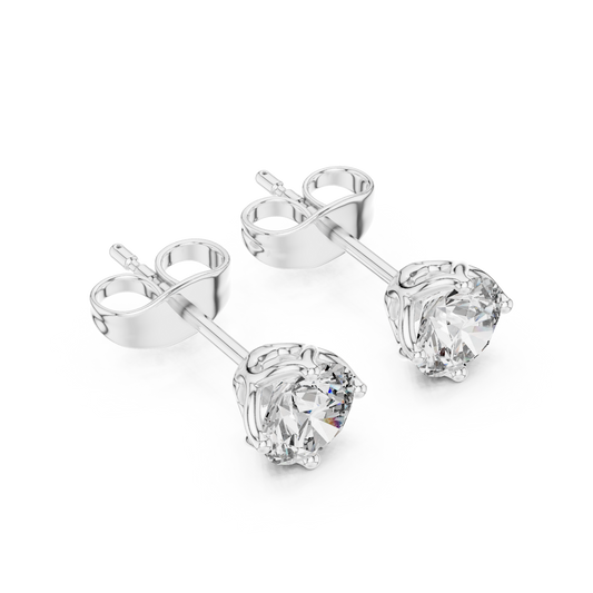 Classic Solitaire Lab-Grown Diamond Stud Earrings