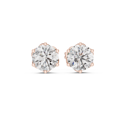Signature Six-Prong Lab-Grown Diamond Stud Earrings