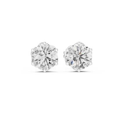 Signature Six-Prong Lab-Grown Diamond Stud Earrings