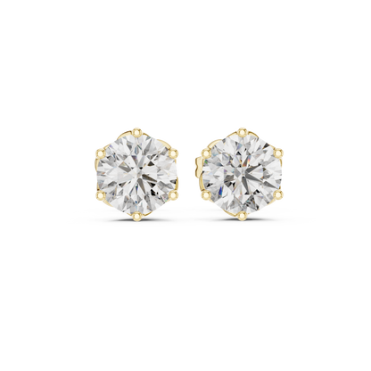 Signature Six-Prong Lab-Grown Diamond Stud Earrings