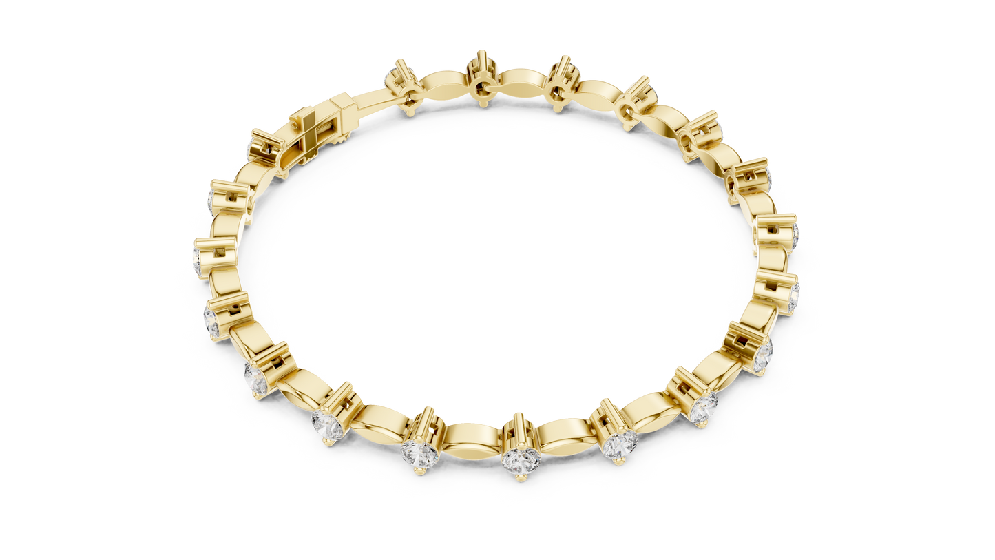 Golden Grace Diamond Link Bracelet
