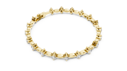 Golden Grace Diamond Link Bracelet