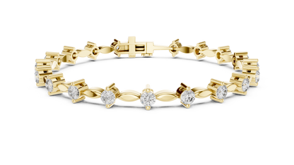 Golden Grace Diamond Link Bracelet