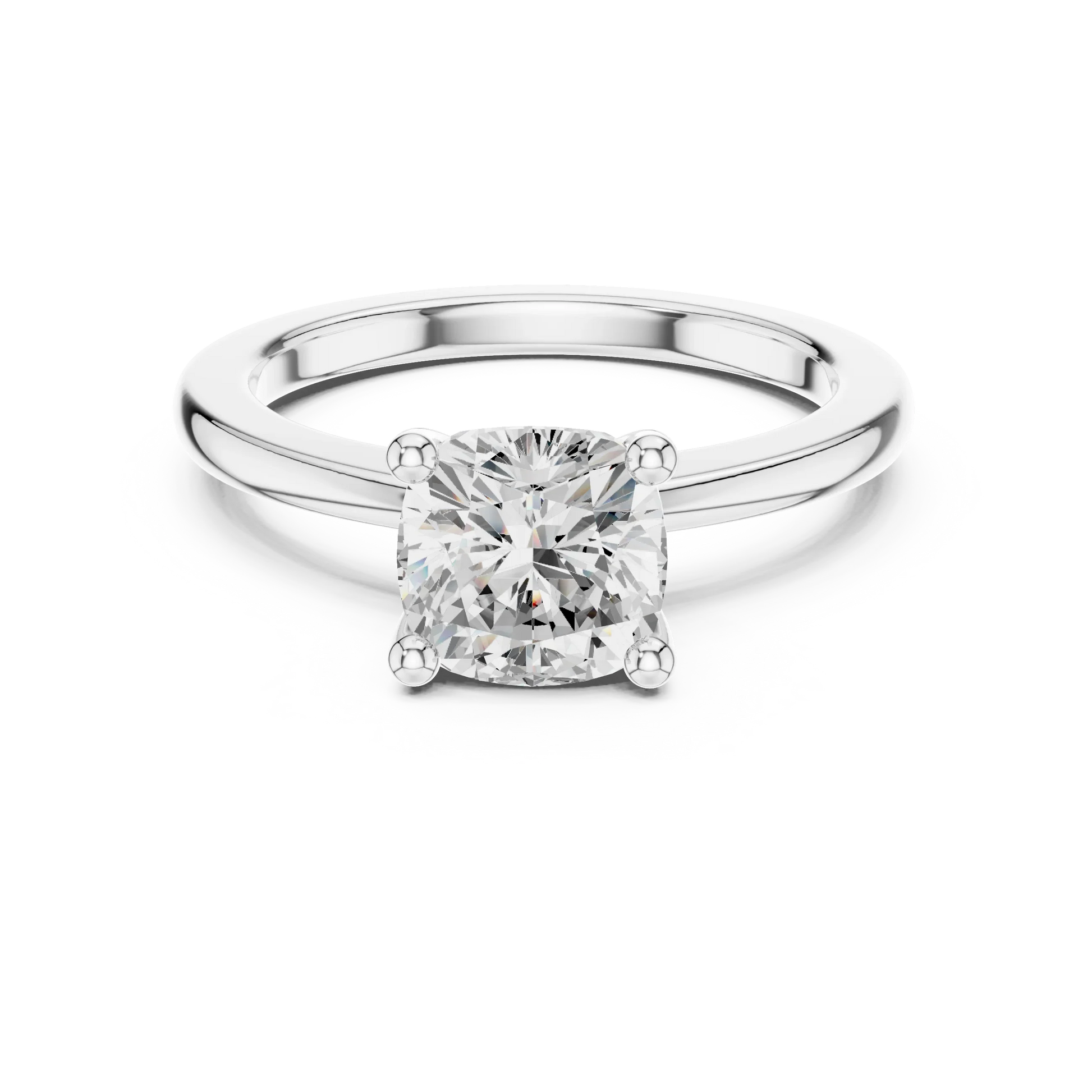 Classic Brilliance Cushion Cut Diamond Ring in White Gold, Australia