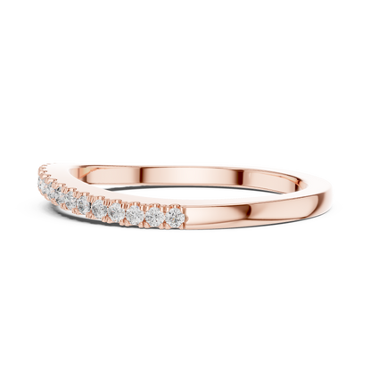 Round Diamond Half Eternity Band