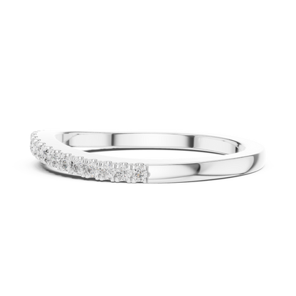 Round Diamond Half Eternity Band