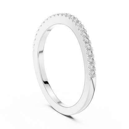 Round Diamond Half Eternity Band