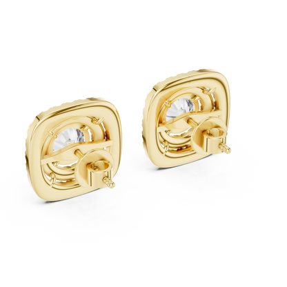 Halo Diamond Stud Earrings