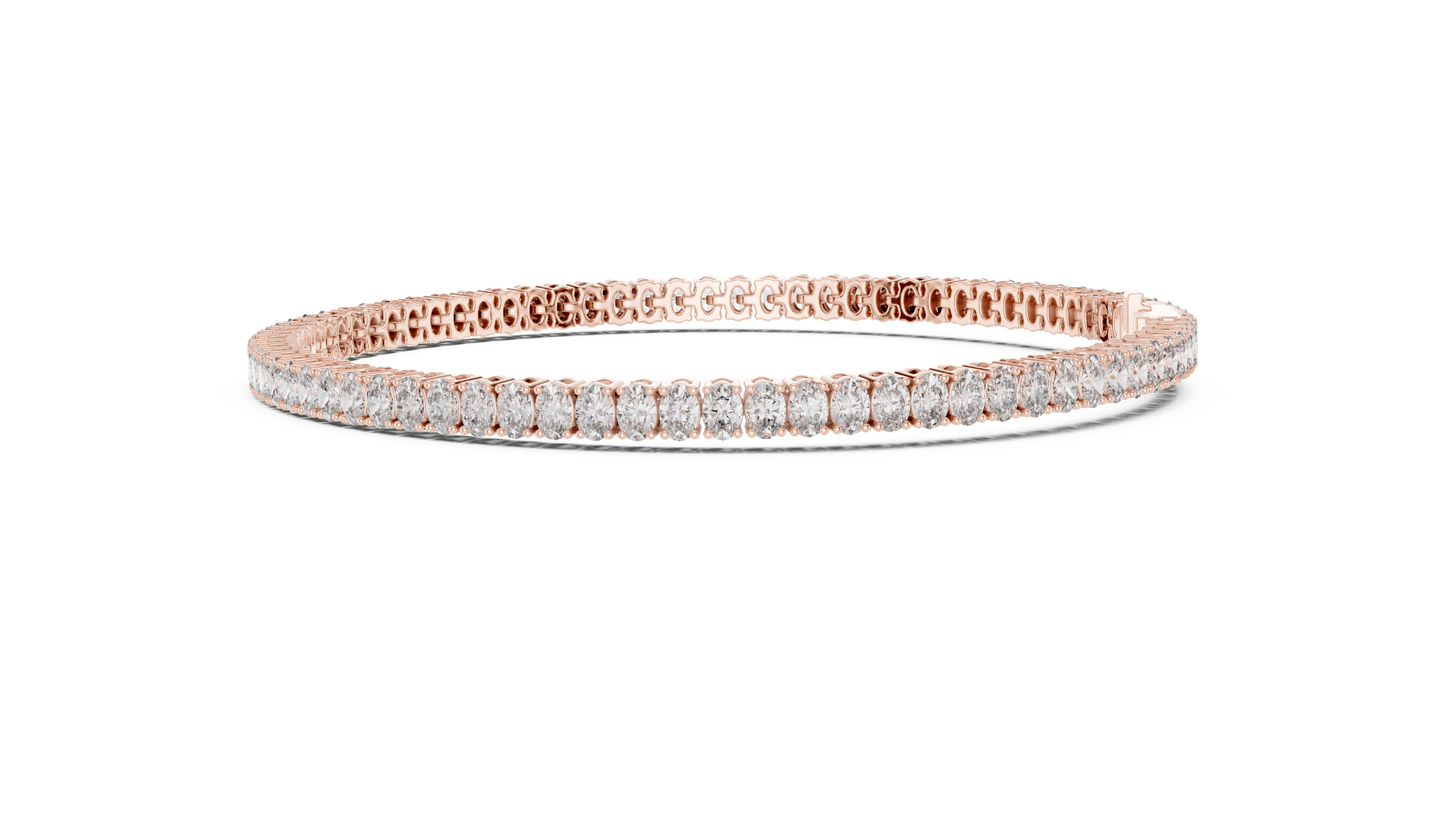 Oval Diamond Tennis Bracelet