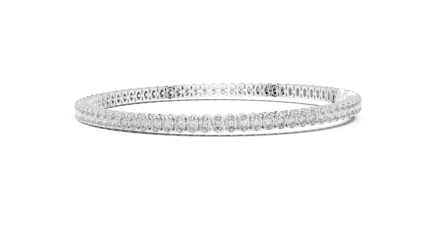 Oval Diamond Tennis Bracelet
