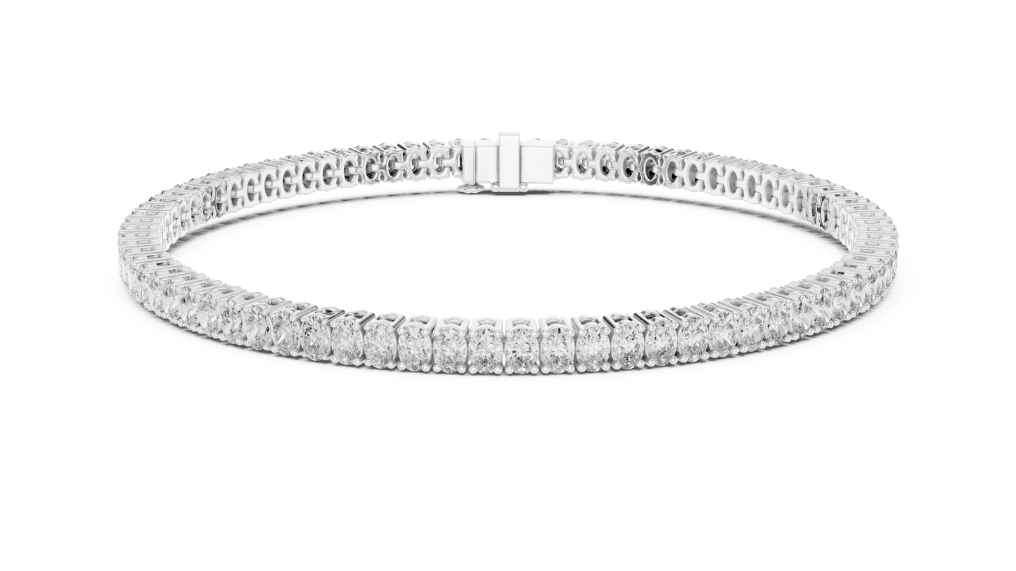Oval Diamond Tennis Bracelet