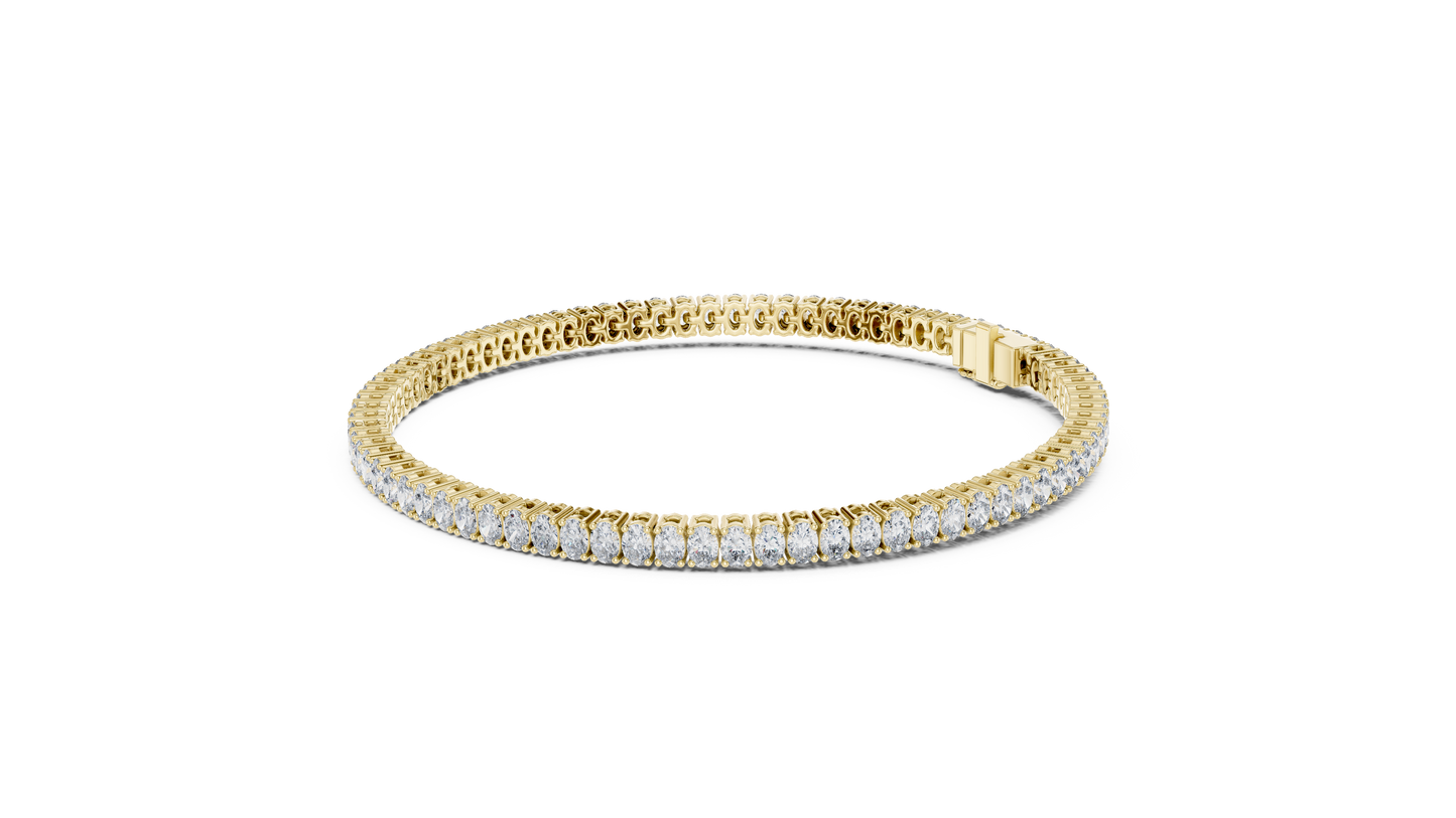 Oval Diamond Tennis Bracelet
