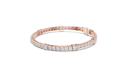 Square & Round Diamond Tennis Bracelet