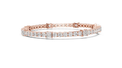 Square & Round Diamond Tennis Bracelet