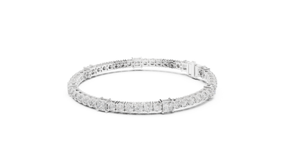 Square & Round Diamond Tennis Bracelet