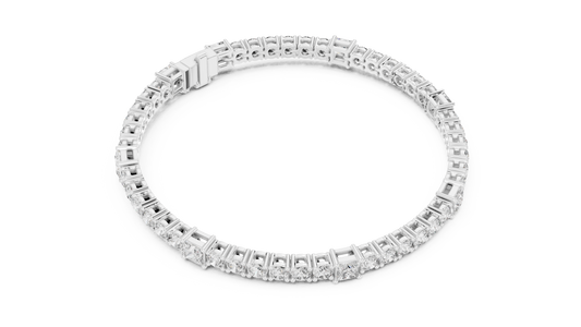 Square & Round Diamond Tennis Bracelet