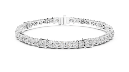 Square & Round Diamond Tennis Bracelet