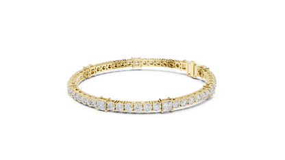 Square & Round Diamond Tennis Bracelet