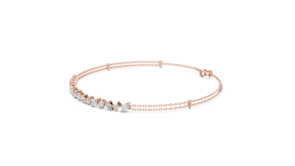 Diamond Station Chain Bracelet