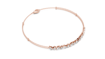 Diamond Station Chain Bracelet