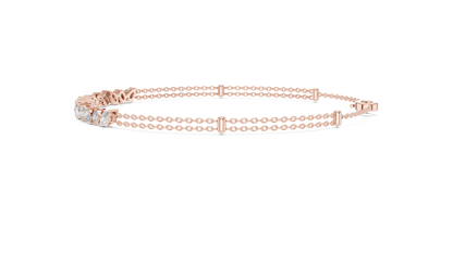 Diamond Station Chain Bracelet
