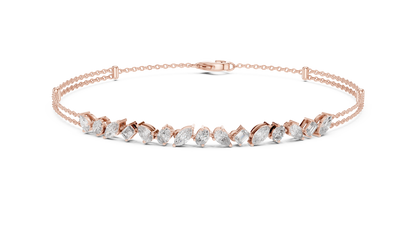 Diamond Station Chain Bracelet