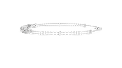 Diamond Station Chain Bracelet