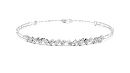 Diamond Station Chain Bracelet