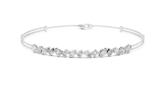 Diamond Station Chain Bracelet