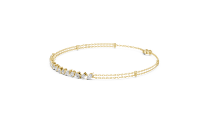 Diamond Station Chain Bracelet
