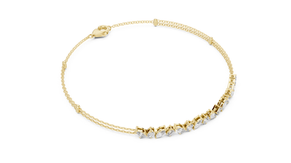 Diamond Station Chain Bracelet