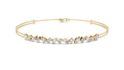 Diamond Station Chain Bracelet
