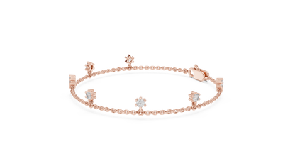 Marquise-Cut Diamond Tennis Bracelet