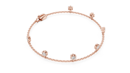 Marquise-Cut Diamond Tennis Bracelet