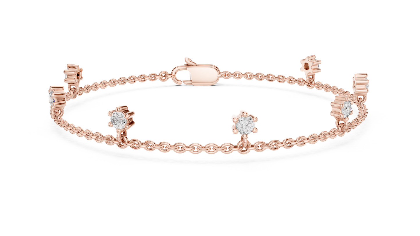 Marquise-Cut Diamond Tennis Bracelet