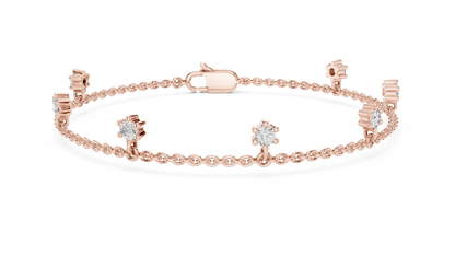 Marquise-Cut Diamond Tennis Bracelet