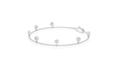 Marquise-Cut Diamond Tennis Bracelet