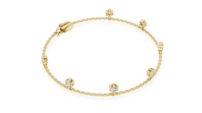 Marquise-Cut Diamond Tennis Bracelet
