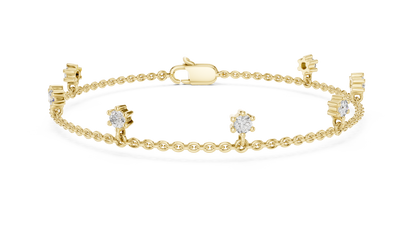 Marquise-Cut Diamond Tennis Bracelet
