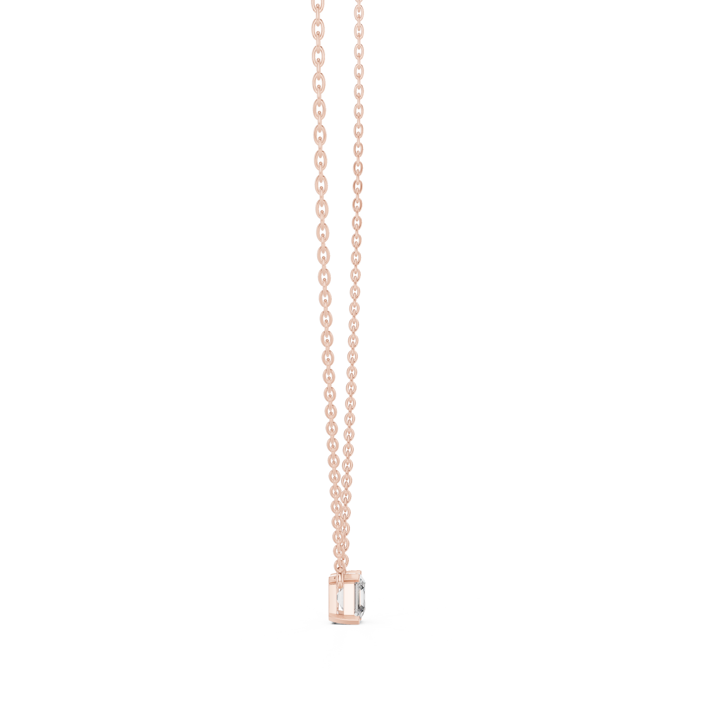 Asscher-Cut Solitaire Pendant Necklace