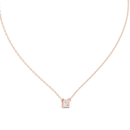 Asscher-Cut Solitaire Pendant Necklace