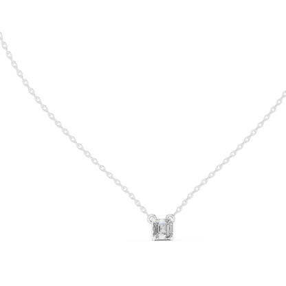 Asscher-Cut Solitaire Pendant Necklace