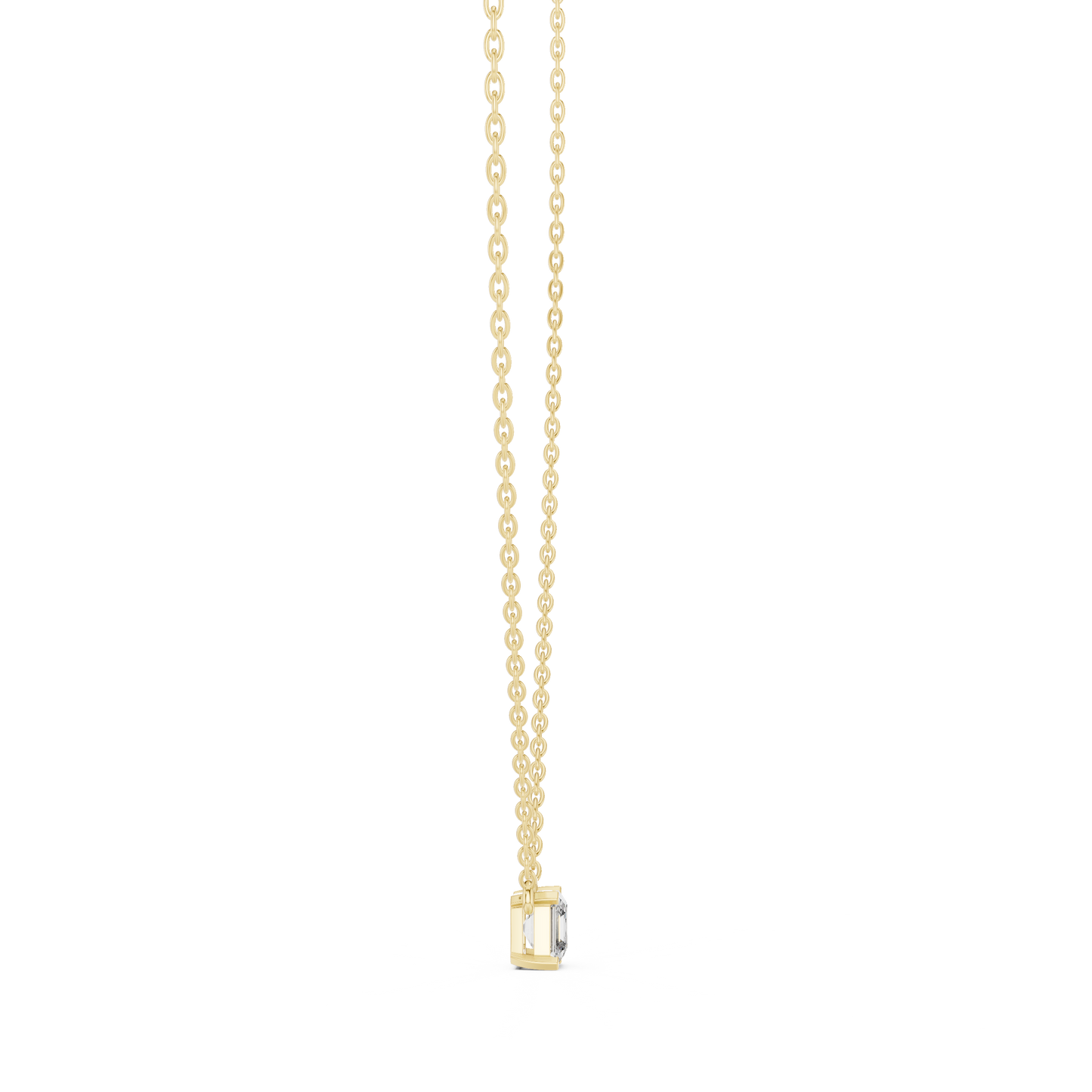 Asscher-Cut Solitaire Pendant Necklace