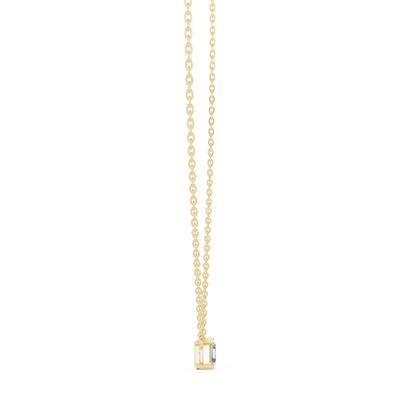 Asscher-Cut Solitaire Pendant Necklace