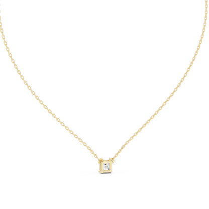 Asscher-Cut Solitaire Pendant Necklace