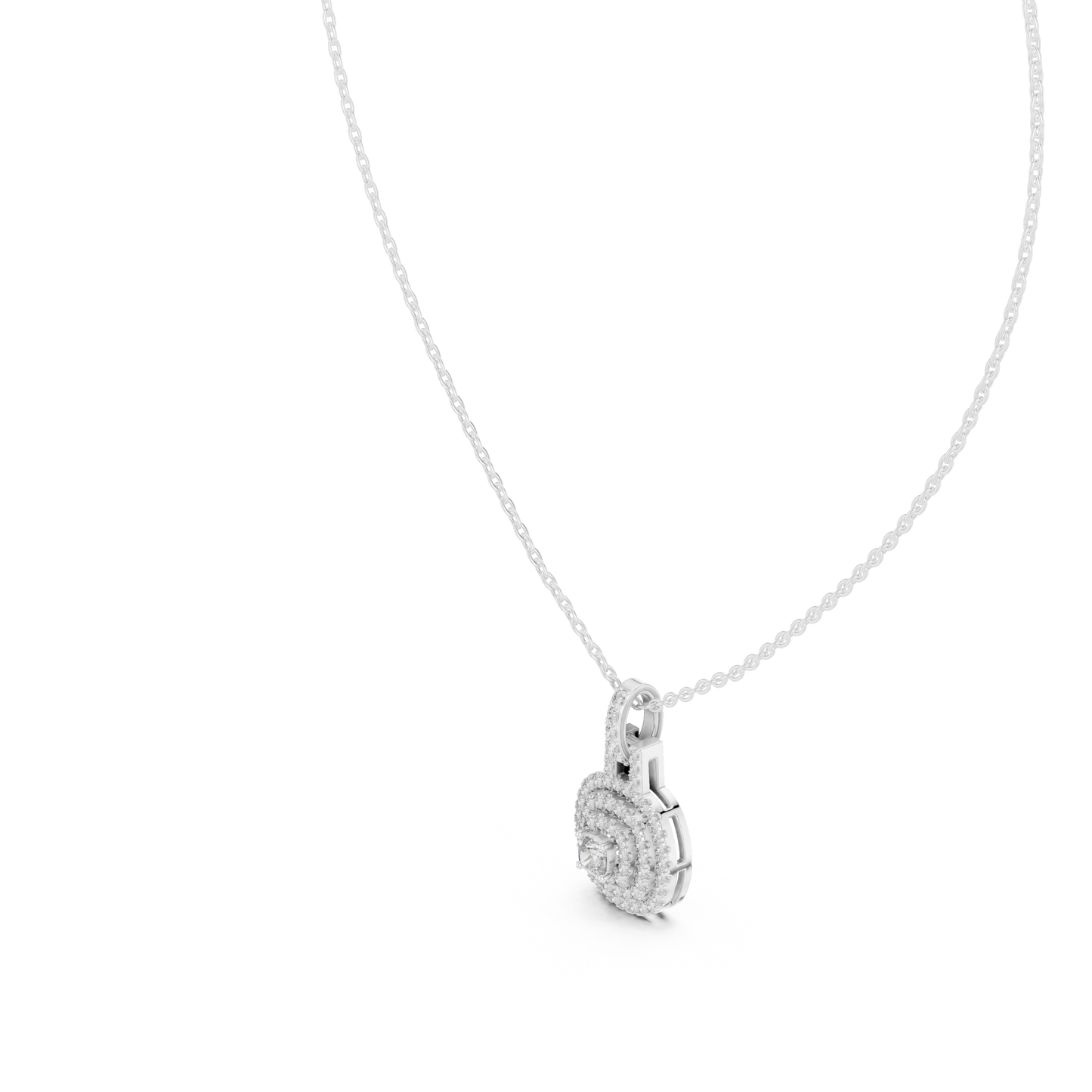 Diamond Halo Pendant