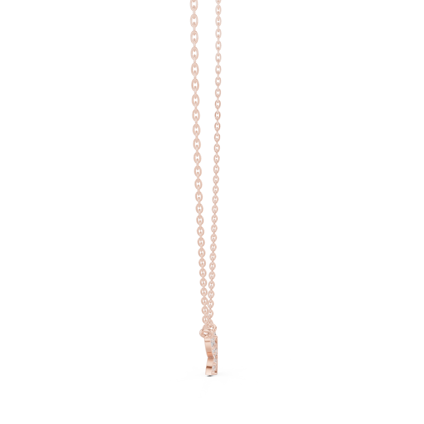 Diamond Butterfly Pendant Necklace