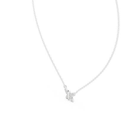 Diamond Butterfly Pendant Necklace